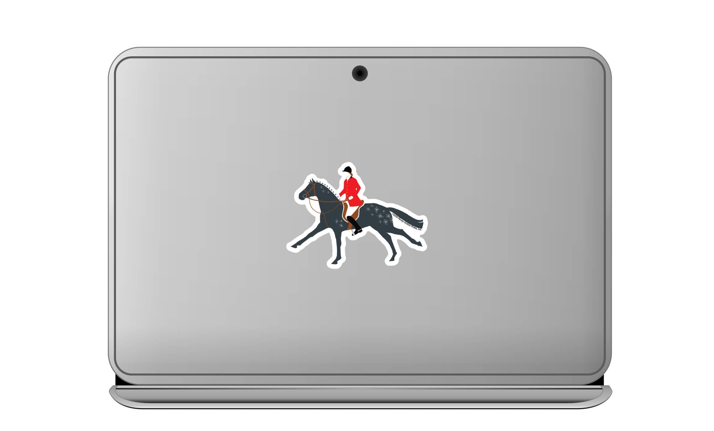 Horse Hollow Press - 3" Waterproof Fox Hunter Dark Gray Sticker