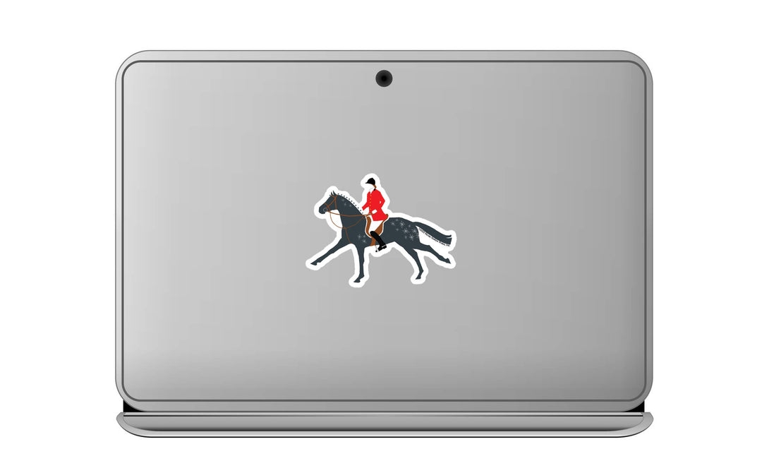 Horse Hollow Press - 3" Waterproof Fox Hunter Dark Gray Sticker