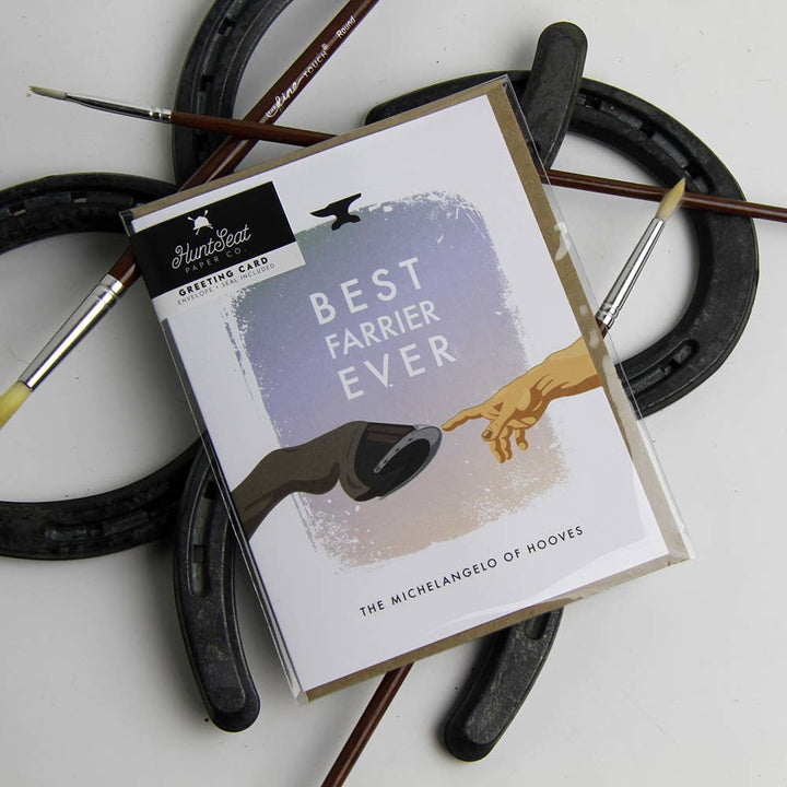 Best Farrier Ever Equestrian Greeting Card Hunt Seat Paper Co. -