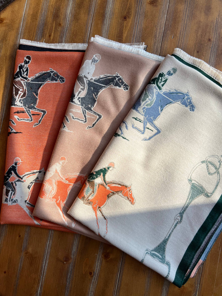 Westrian International - Fox Hunter Jumper English Side Saddle Equestrian Horse Scarf: Cream