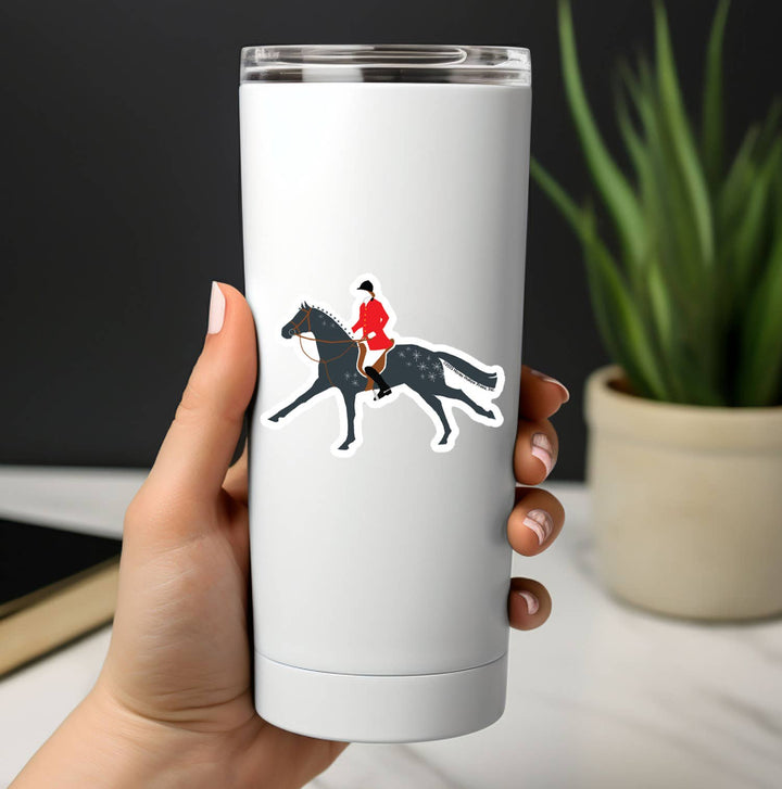 Horse Hollow Press - 3" Waterproof Fox Hunter Dark Gray Sticker