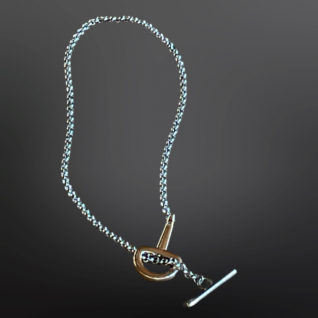 Westrian International - Equestrian Snaffle Bit Two Tone Necklace: 21”