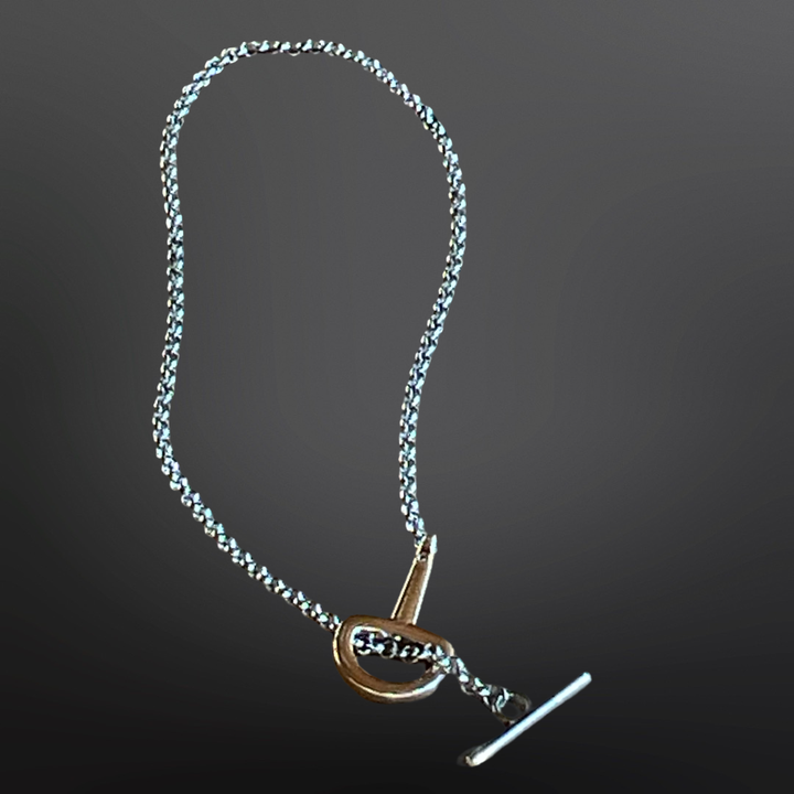 Westrian International - Equestrian Snaffle Bit Two Tone Necklace: 21”