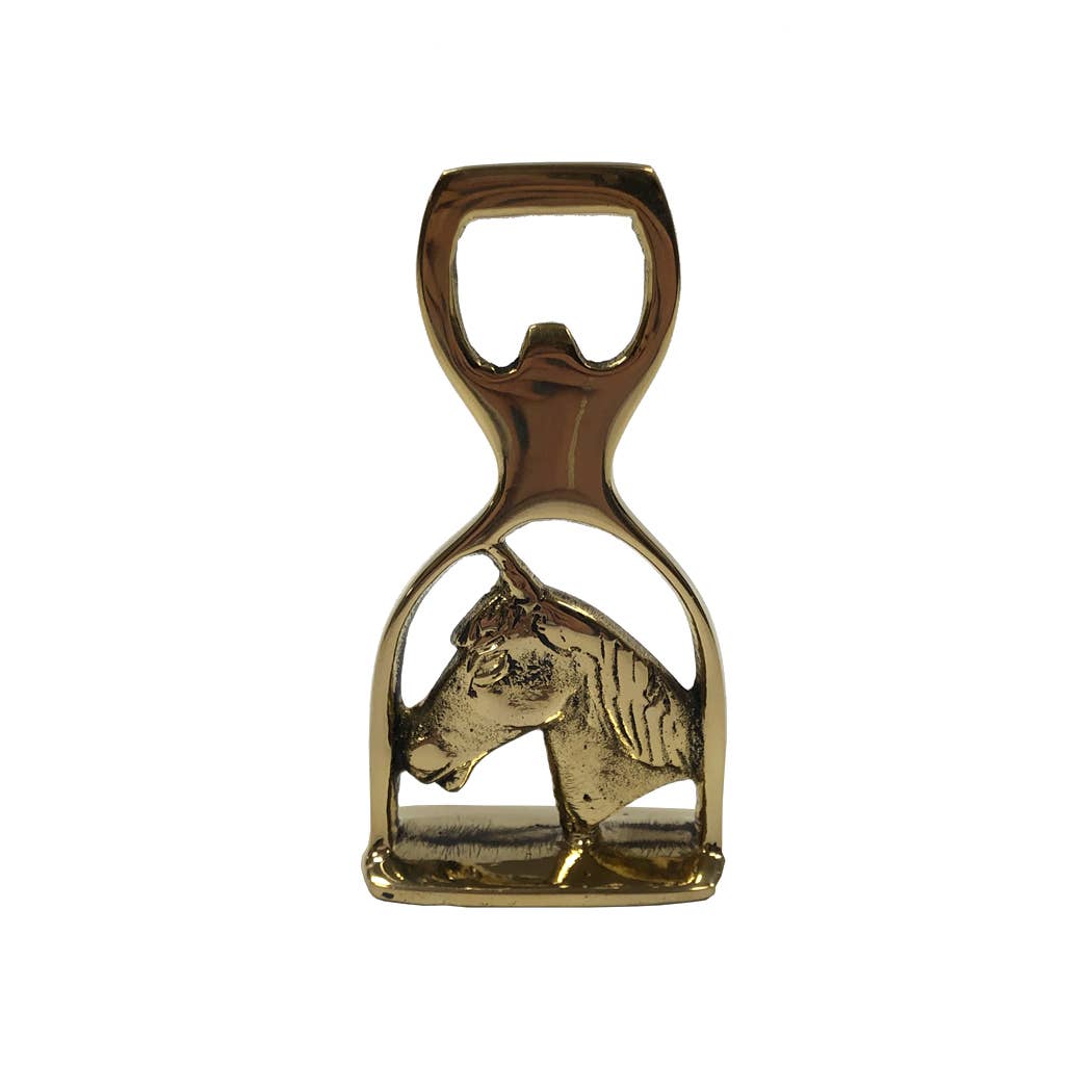 Madison Bay Co. - Solid Brass Horse Head and Stirrup Bottle Opener