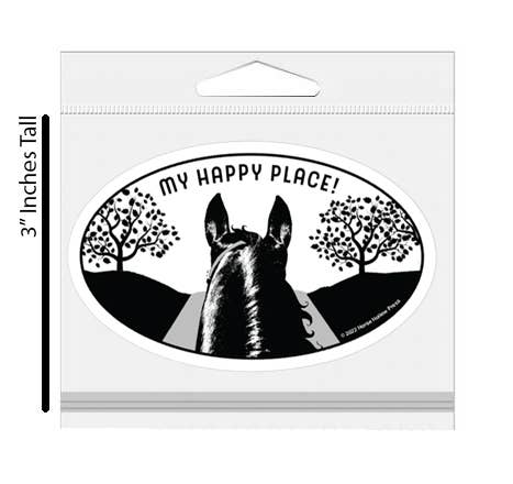 Horse Hollow Press - 3" Waterproof My Happy Place Oval Sticker