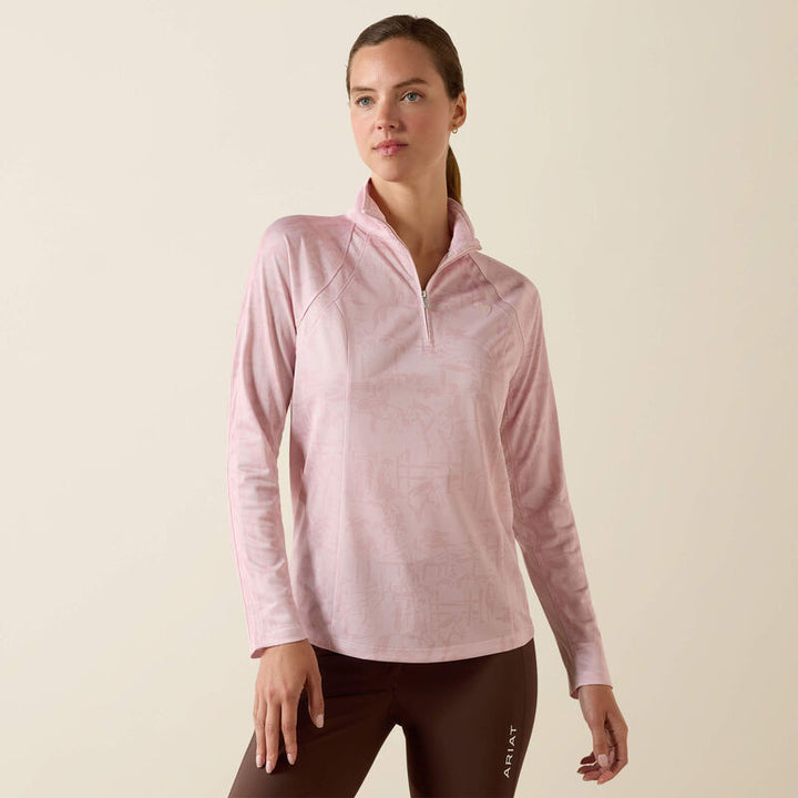 Ariat Women's Sunstopper 3.0 1/4 Zip Baselayer Print '26