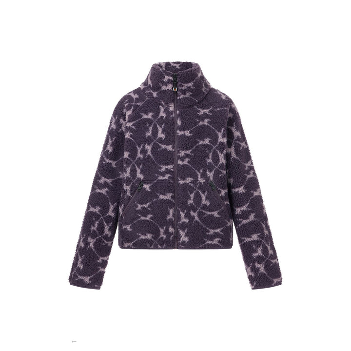 Kerrits Kids Berber Flying Horse Full Zip Jacket- Elderberry