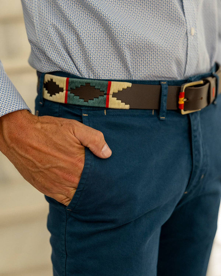 Custi Mikelo - Argentinian Turquoise Navy Polo Belt