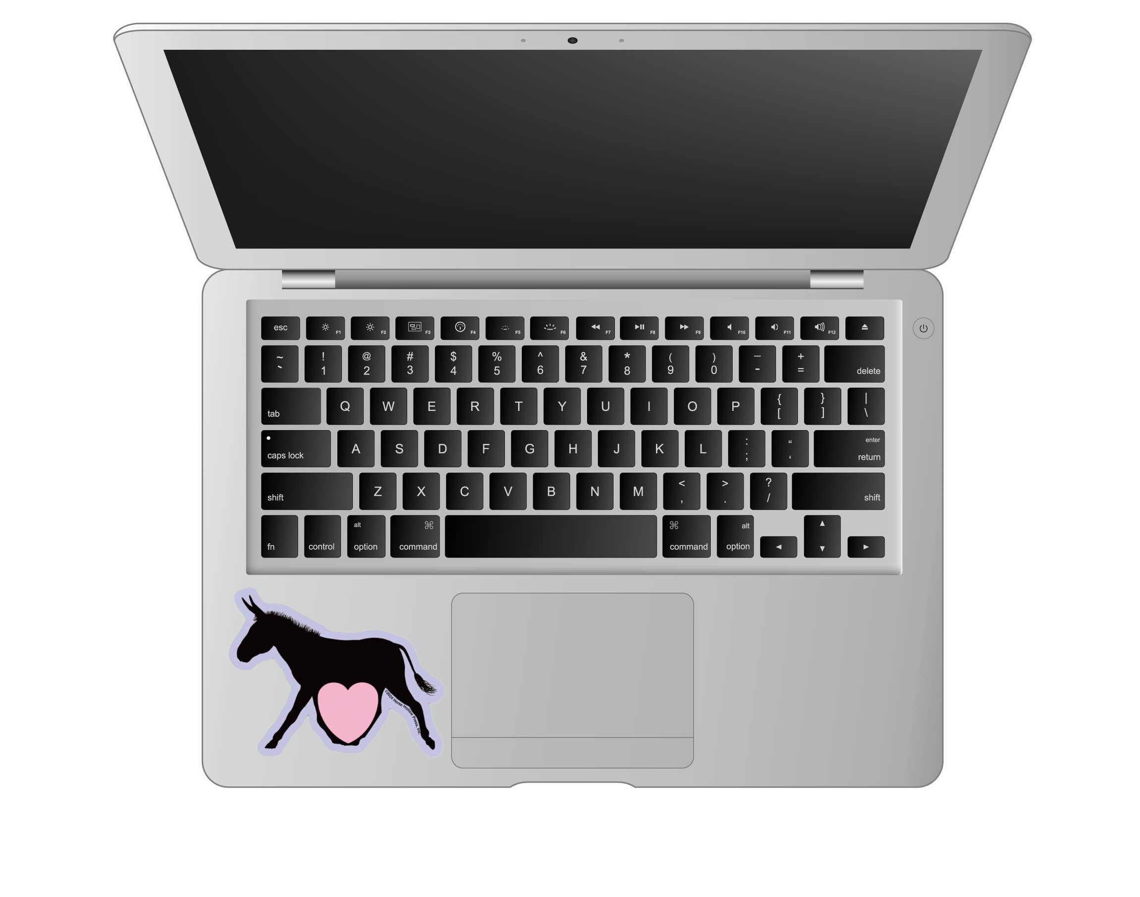 Horse Hollow Press - 3" Waterproof Donkey & Heart Sticker