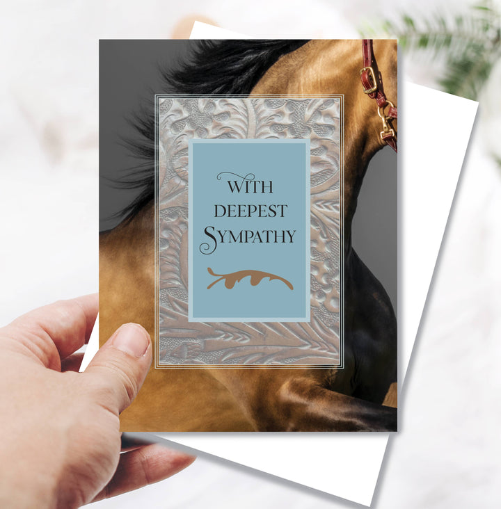 Horse Hollow Press  - Horse Sympathy Greeting Card / Blank Inside / Western