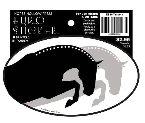 Horse Hollow Press - 5 x 3 Waterproof Oval Equestrian Horse Sticker Show Hunters