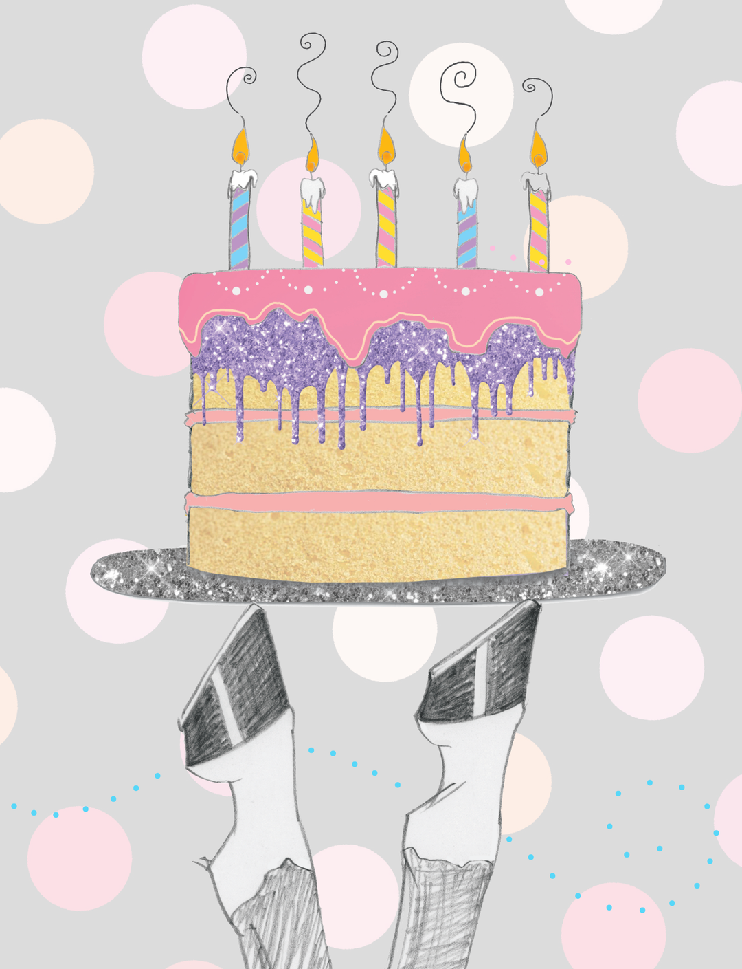 Horse Hollow Press - Horse Birthday Card  Silver Platter