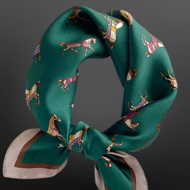Westrian International - Equestrian Silk Scarf Horses in Blankets