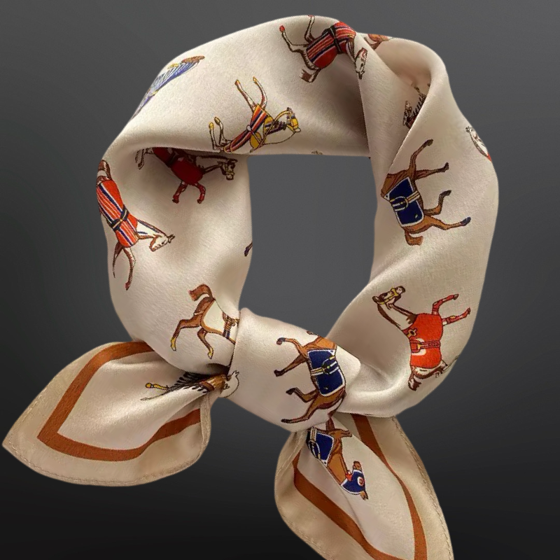 Westrian International - Equestrian Silk Scarf Horses in Blankets