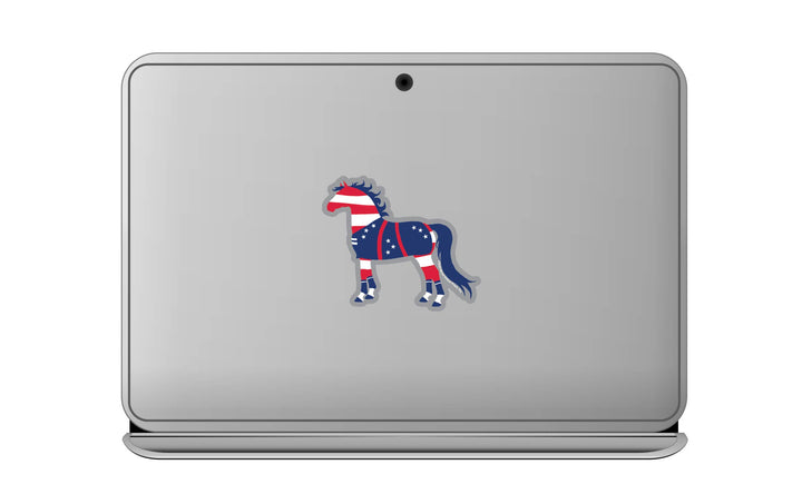 Horse Hollow Press - Horse Sticker Waterproof 3" Patriotic USA