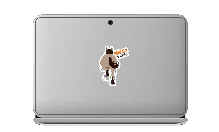 Horse Hollow Press - Horse Sticker Waterproof 3" Squeal & Kick