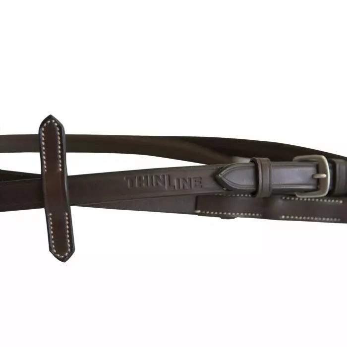 ThinLine English Reins - Buckle Ends with Stops