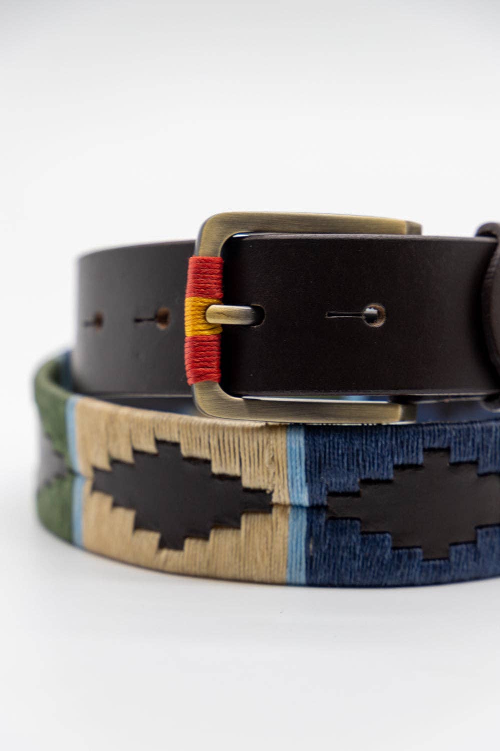 Custi Mikelo - Argentinian Polo Belt Beige Navy Green
