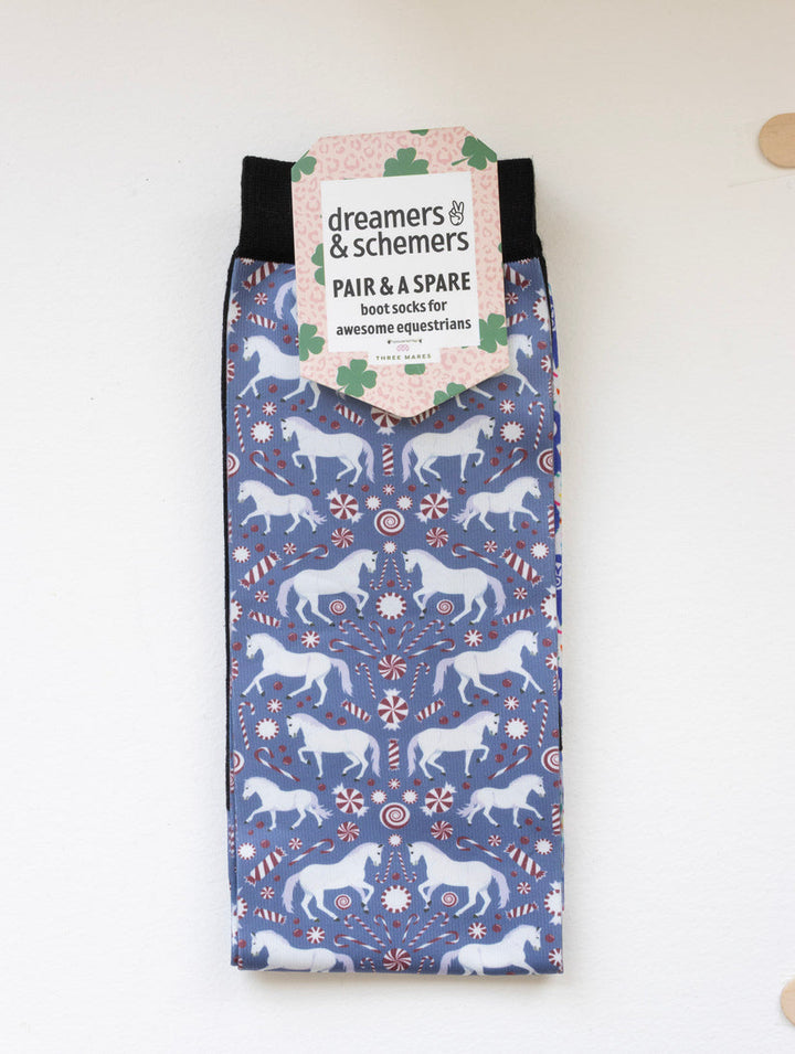 Dreamers & Schemers The Pony Island Peppermint Ponies Pair & a Spare Socks