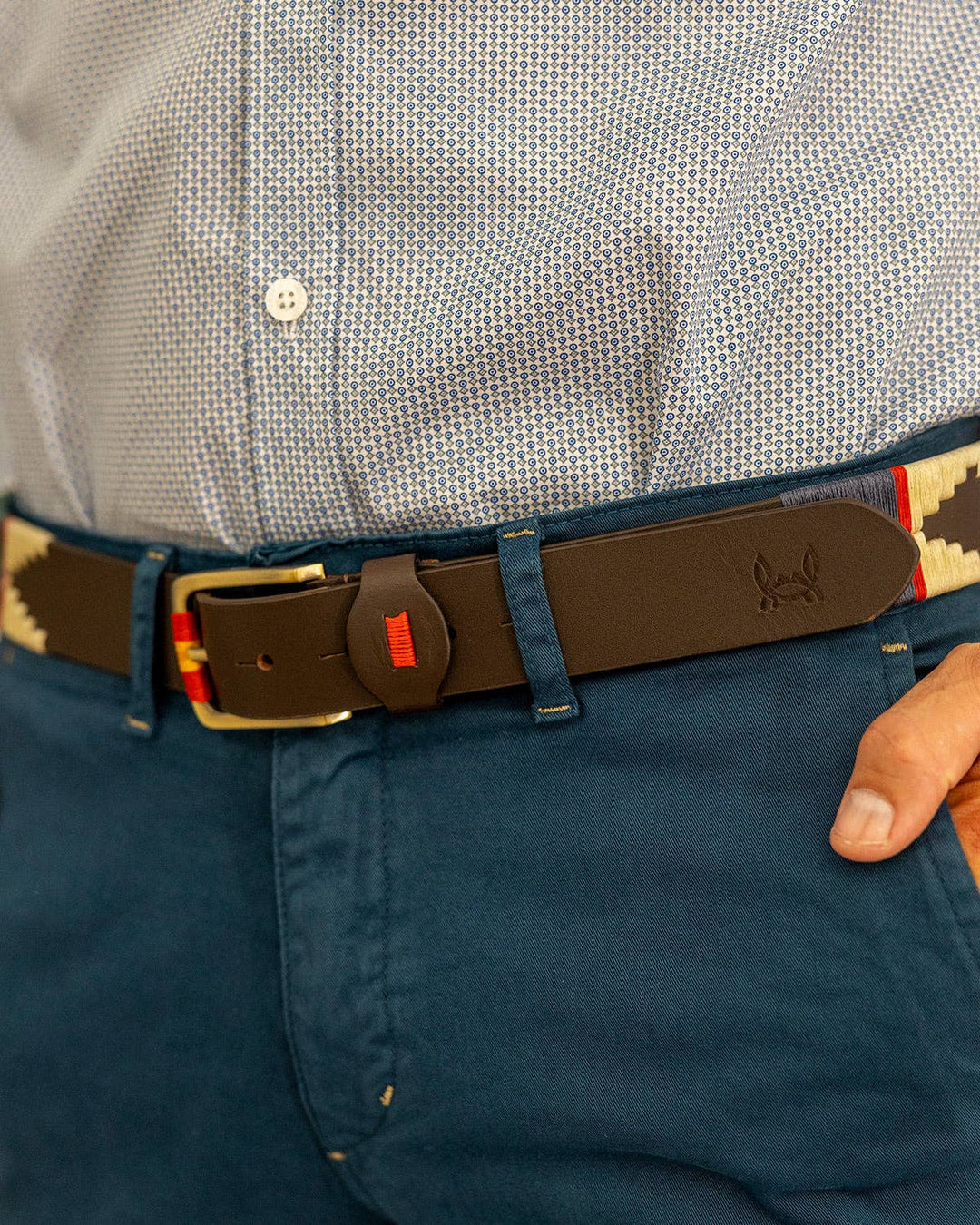 Custi Mikelo - Argentinian Turquoise Navy Polo Belt