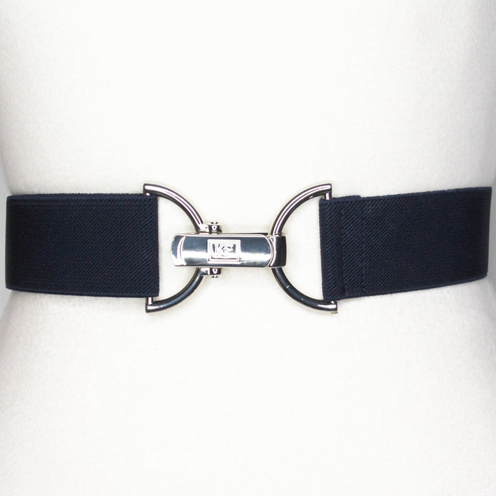 KF Clothing - Navy Solid Elastic Adjustable Belt