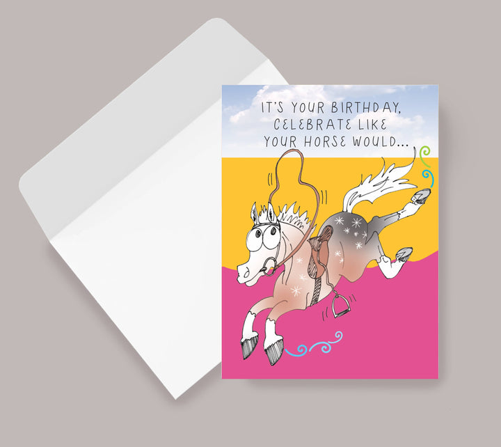 Horse Hollow - Horse Birthday Card: Celebrate like your horse...