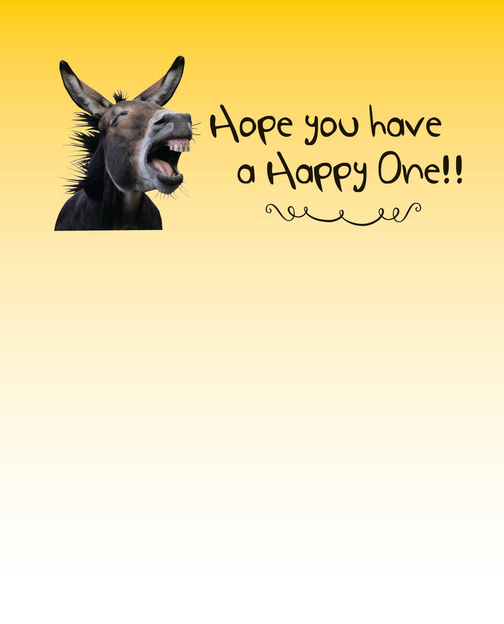 Horse Hollow Press - Donkey Greeting Birthday Card / Braying Good Birthday / Cute