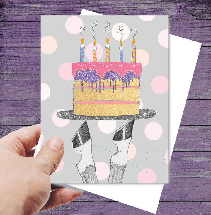 Horse Hollow Press - Horse Birthday Card  Silver Platter