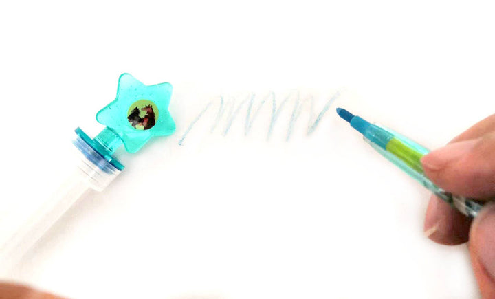 Tiny Mills - Horses Stackable Crayon with Stamper Topper
