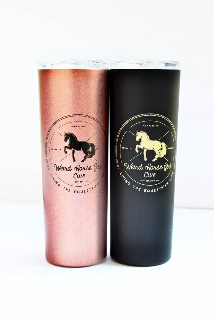 Spiced Equestrian - Weird Horse Girl Club Travel Tumbler: Onyx