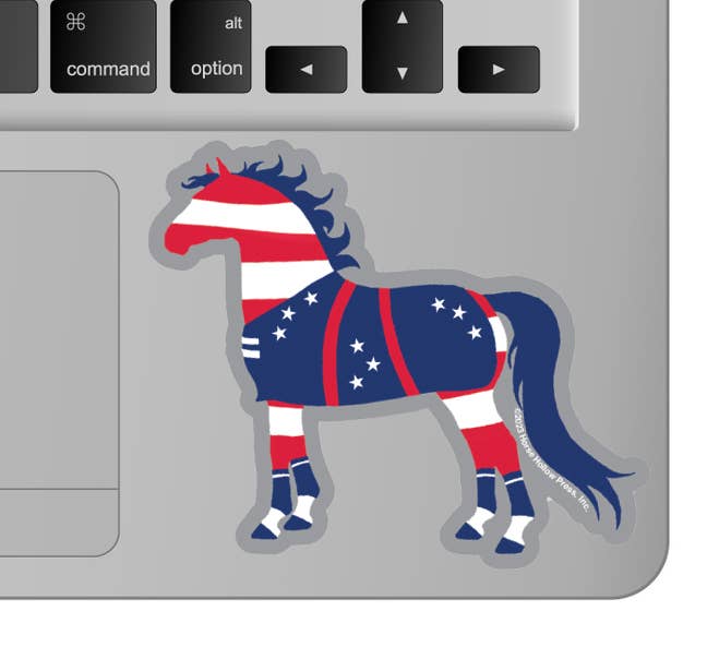 Horse Hollow Press - Horse Sticker Waterproof 3" Patriotic USA