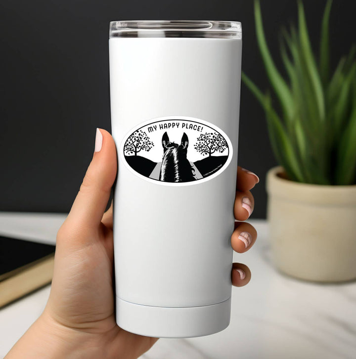 Horse Hollow Press - 3" Waterproof My Happy Place Oval Sticker