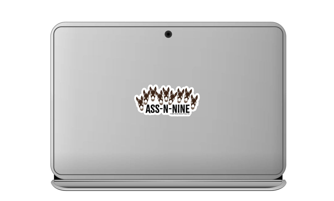 Horse Hollow Press - 3" Waterproof ASS-N-NINE Funny Donkey Sticker