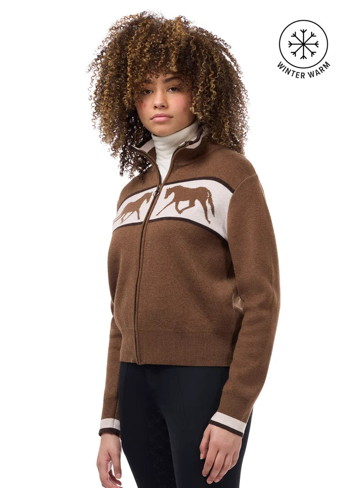 Kerrits Reflections Horse Full Zip Sweater