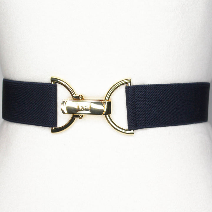 KF Clothing - Navy Solid Elastic Adjustable Belt