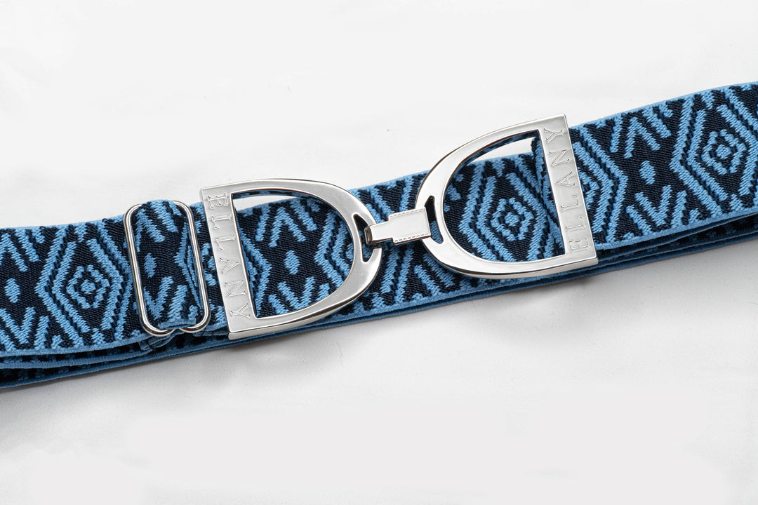 Huston x Ellany - Colette - 1.5" Silver Stirrup Elastic Belt
