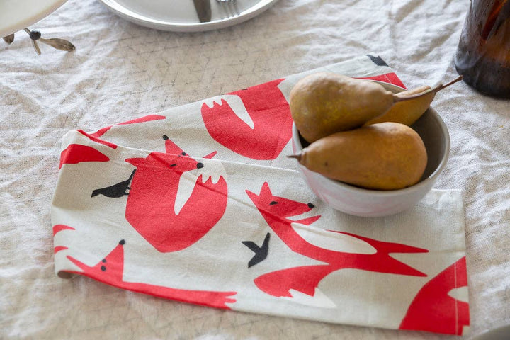 Allgifts Australia - Tea Towel - Foxes: Hangsell (Carded)