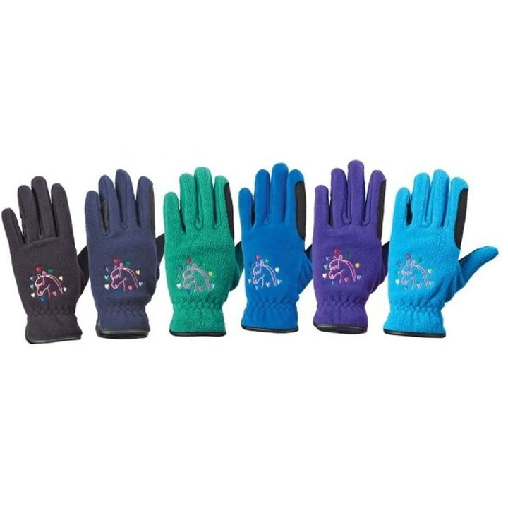 Ovation Horse N Heart Fleece Gloves- Child's