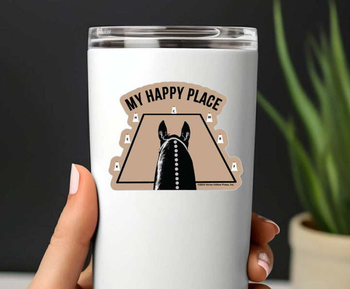 Horse Hollow Press - 3" Waterproof My Happy Place Dressage Funny Horse Sticker