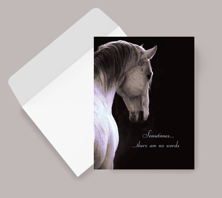 Horse Hollow Press - Horse Sympathy Greeting Card / Sometimes There are no Words