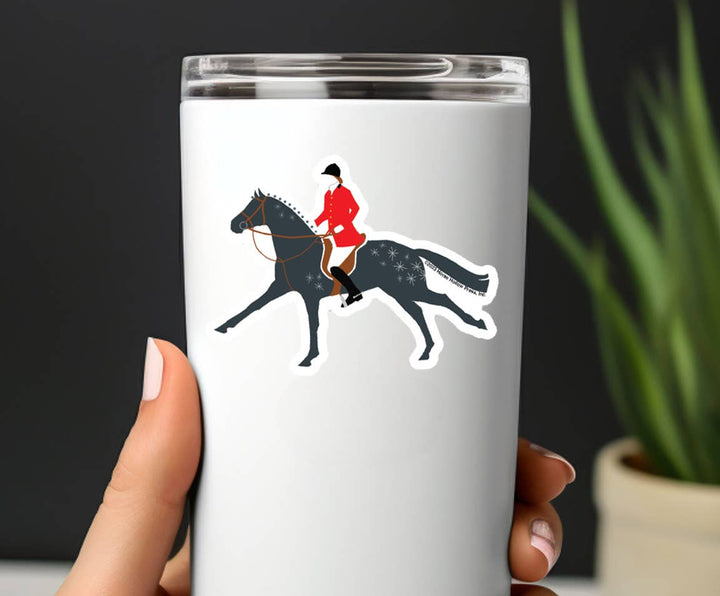 Horse Hollow Press - 3" Waterproof Fox Hunter Dark Gray Sticker