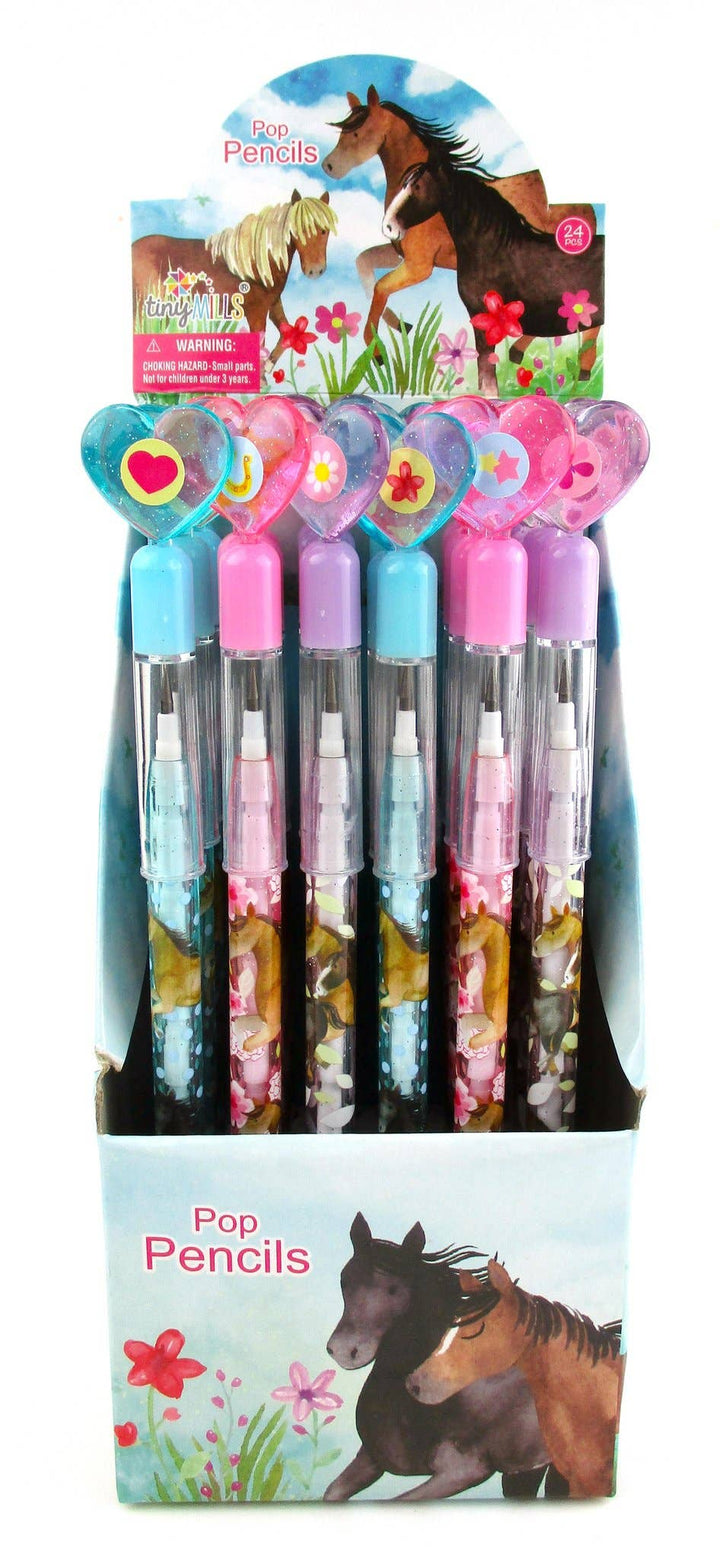 Tiny Mills - 24 Pcs Horse and Pony Multi Point Pencils