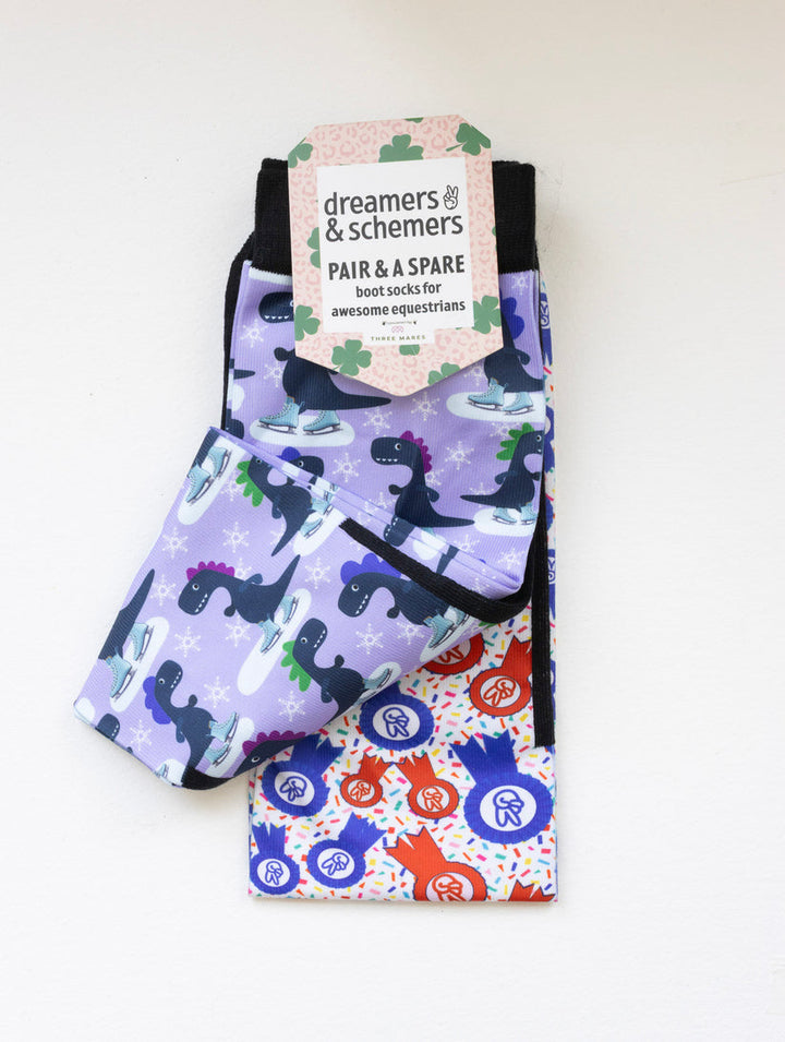 Dreamers & Schemers Dino-skate Pair & a Spare Socks