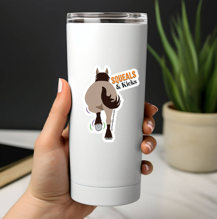 Horse Hollow Press - Horse Sticker Waterproof 3" Squeal & Kick