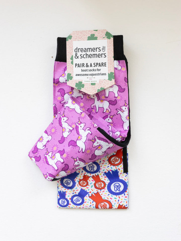 Dreamers & Schemers Sunshine and Unicorns Pair & a Spare Socks Youth