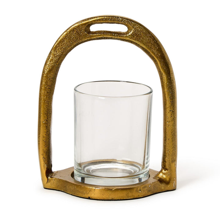 Two's Co. Horseshoe Tealight Candleholder Removable Glass