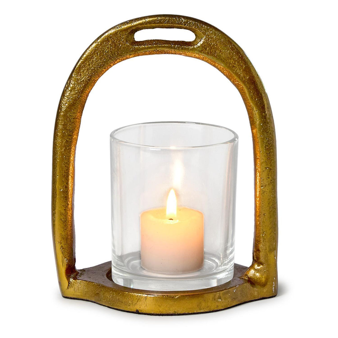 Two's Co. Horseshoe Tealight Candleholder Removable Glass