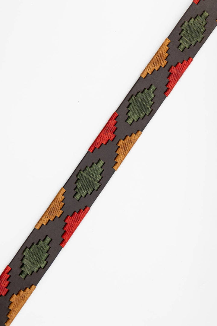 Custi Mikelo Argentinian Leather Polo Belt Earth
