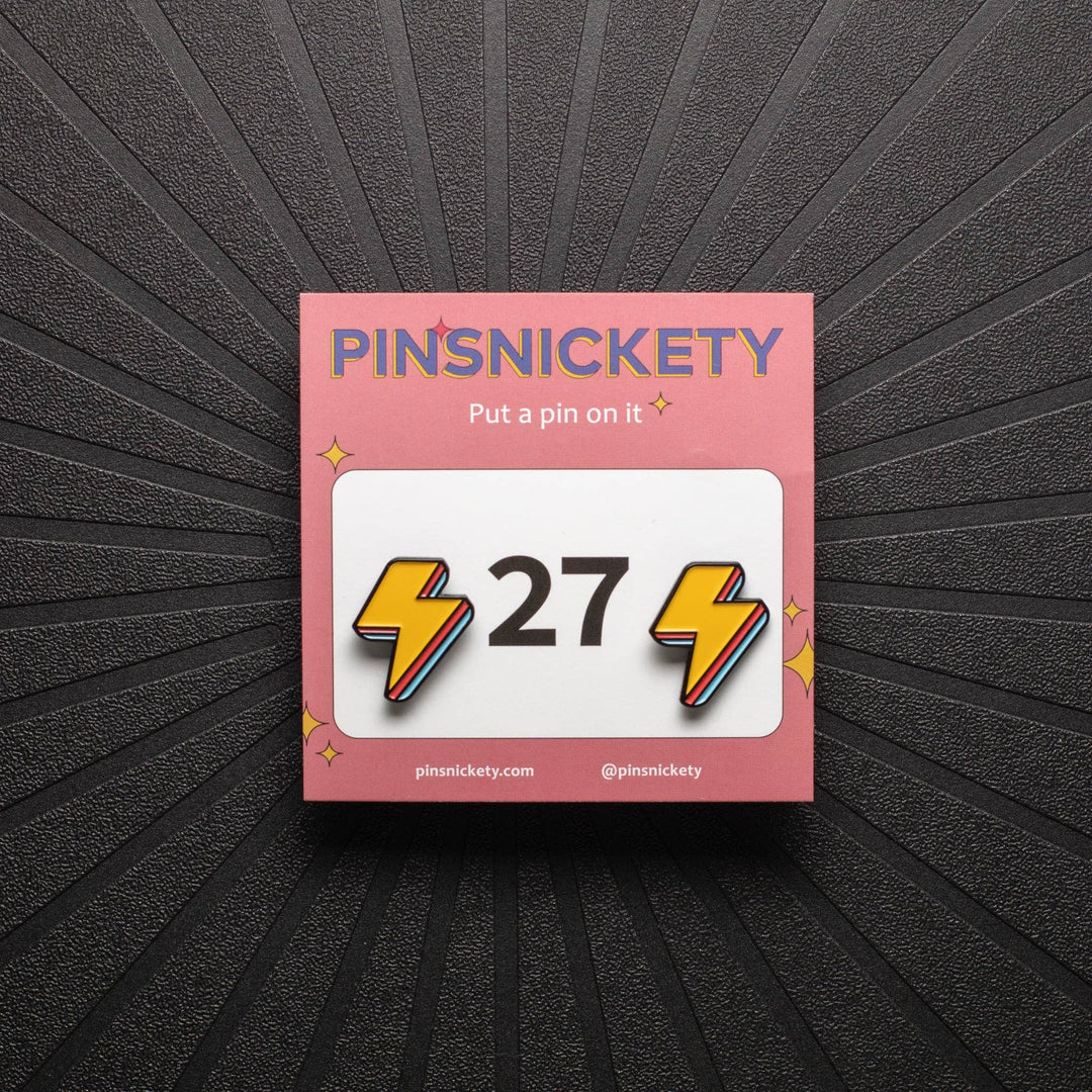 Pinsnickety - Lightning Bolt Pins: Electric Yellow