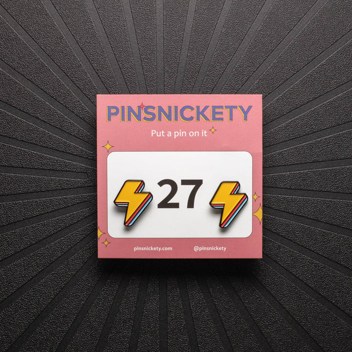 Pinsnickety - Lightning Bolt Pins: Electric Yellow